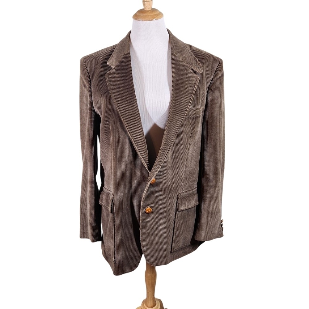 Egon Von Furstenberg Blazer Sport Coat corduroy brown, sz 44R